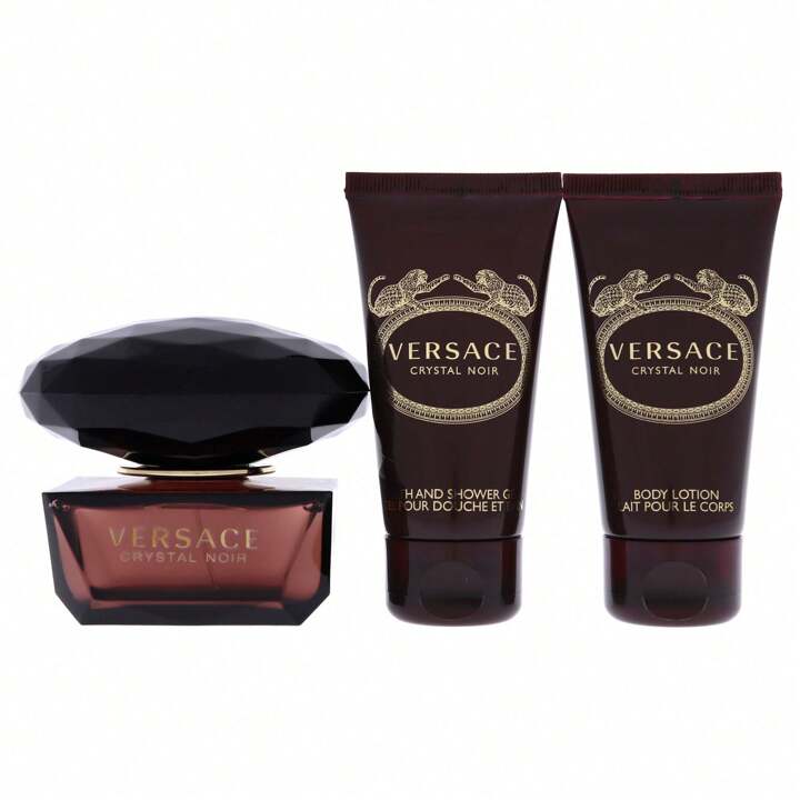 VERSACE CRYSTAL NOIR EDT 50ML 3PCS SET