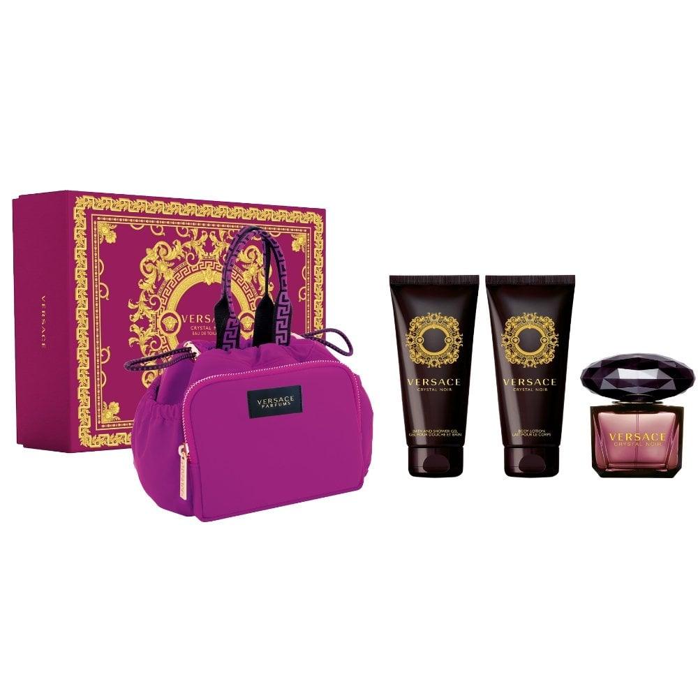 VERSACE CRYSTAL NOIR EDT 90 ML 3PCS bag SET