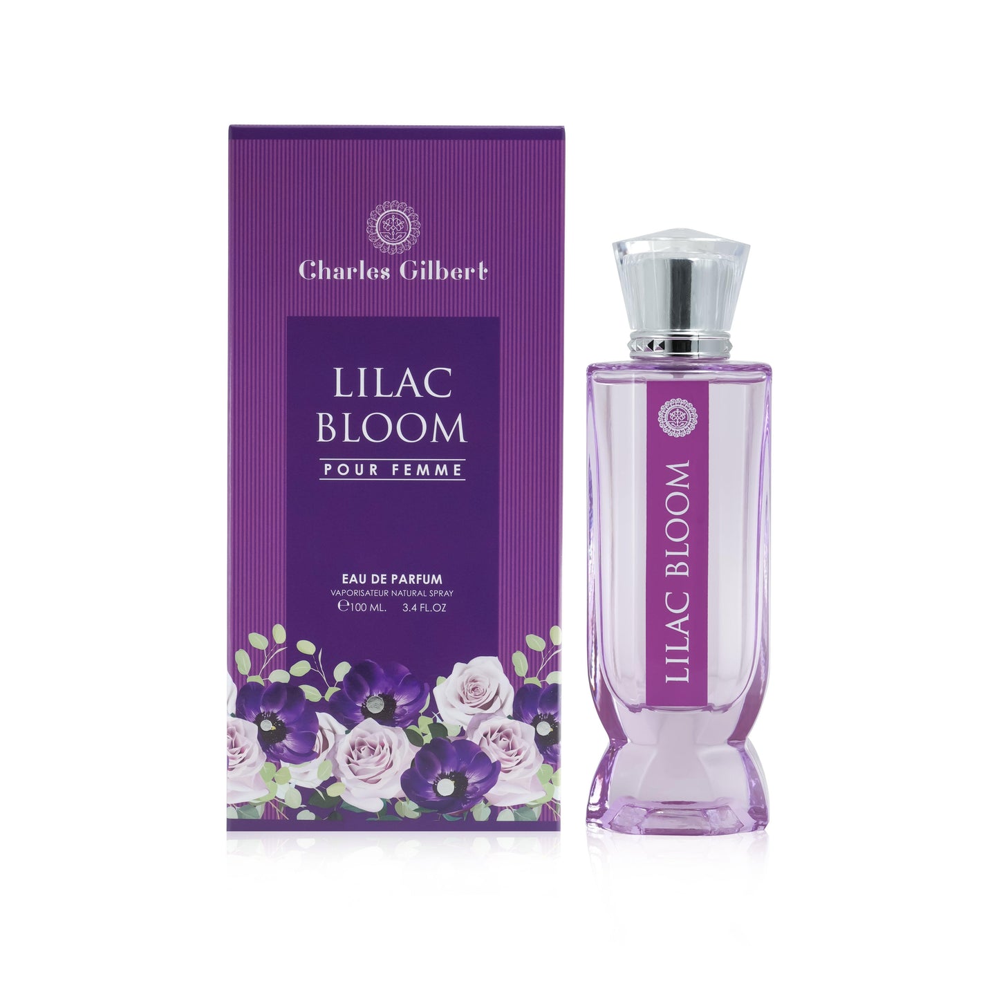 Shop perfumes for her in Oman — Charles Gilbert Lilac Bloom Pour Femme EDP 100ml at Al Hajis Perfumes Oman
