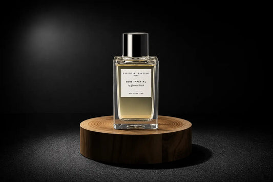 Essential Parfums Bois Impérial perfume bottle displayed for a review on scent and value