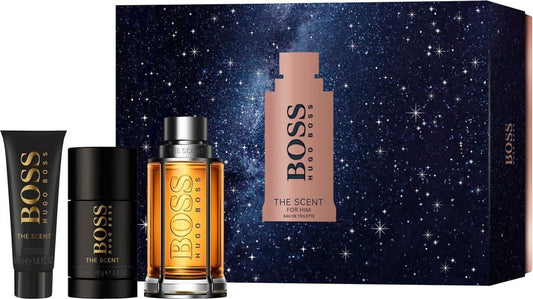 BOSS THE SCENT EDT FOR HIM 100ML 3PCS SET