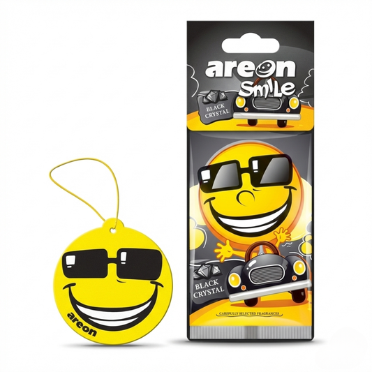 Areon Car Air freshner(Hanging) SMILE BLACK CRYSTAL