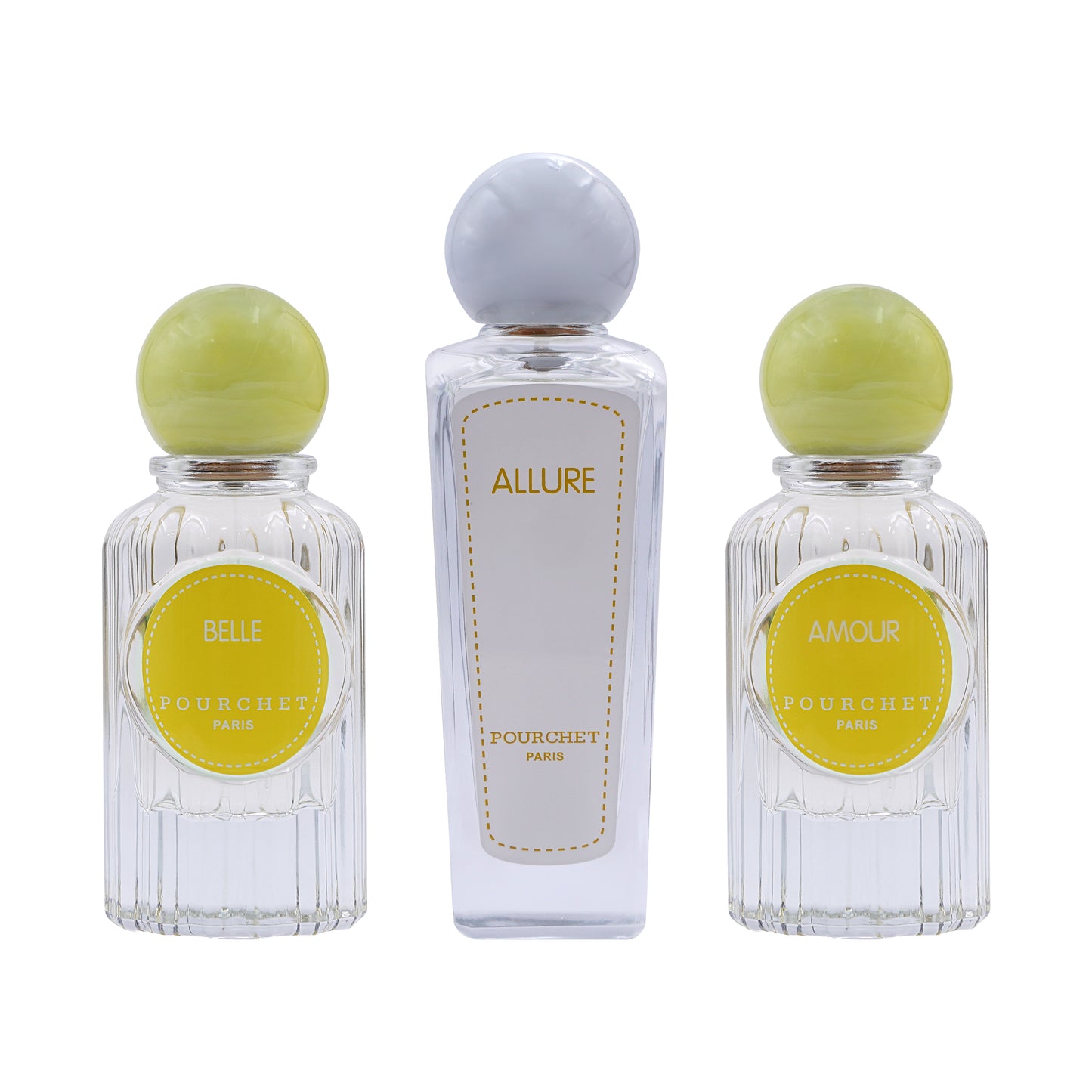 POURCHET WOMAN YELLOW BOX 3PCS SET (50ML+80ML+50ML)