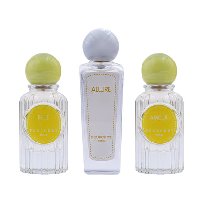 POURCHET WOMAN YELLOW BOX 3PCS SET (50ML+80ML+50ML)