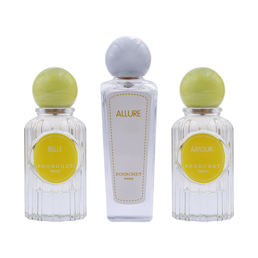 POURCHET WOMAN YELLOW BOX 3PCS SET (50ML+80ML+50ML)