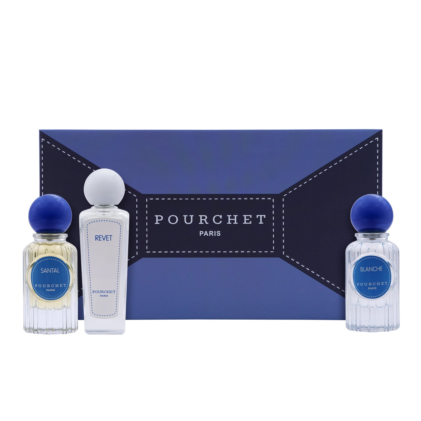 POURCHET UNISEX BLUE BOX 3PCS SET (50ML+80ML+50ML)