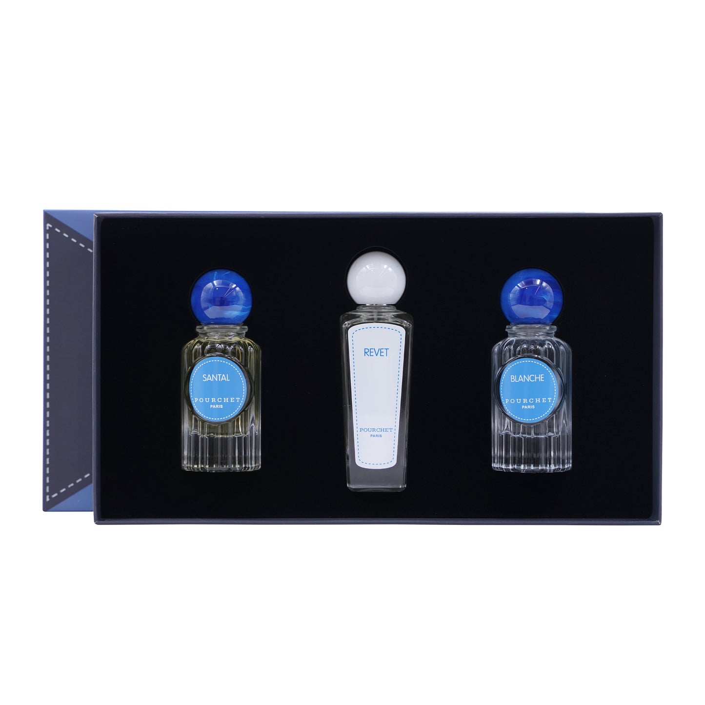 POURCHET UNISEX BLUE BOX 3PCS SET (50ML+80ML+50ML)