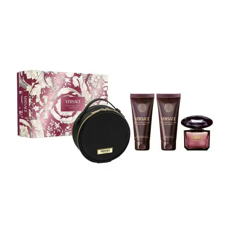 Versace Crystal Noir Edp 90Ml 3Pcs Bag Set