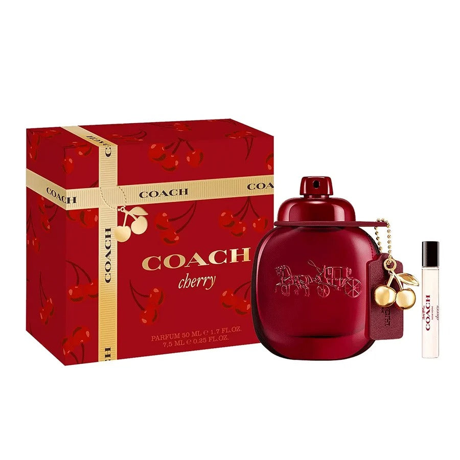 COACH  WOMEN CHERRY PARFUM 50ML+7.5ML  SET