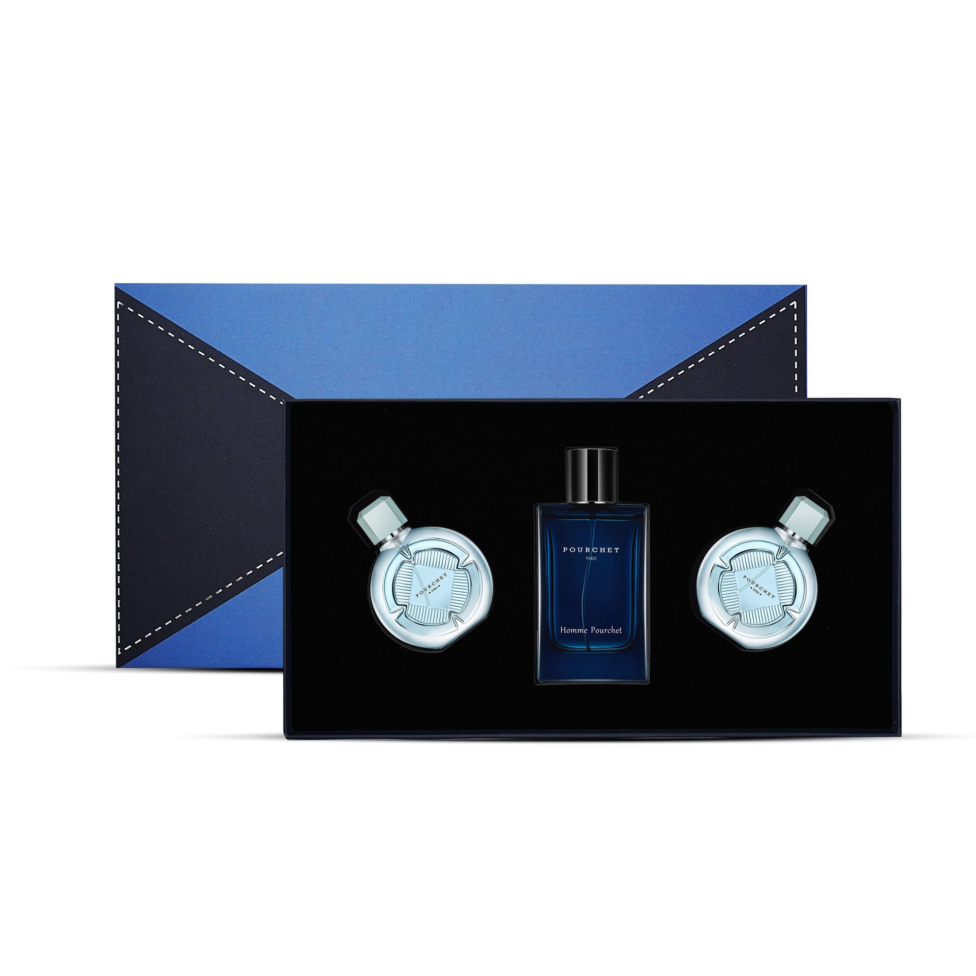 POURCHET UNISEX BLUE BOX 3PCS SET (100ML+30ML+30ML) – Al Hajis
