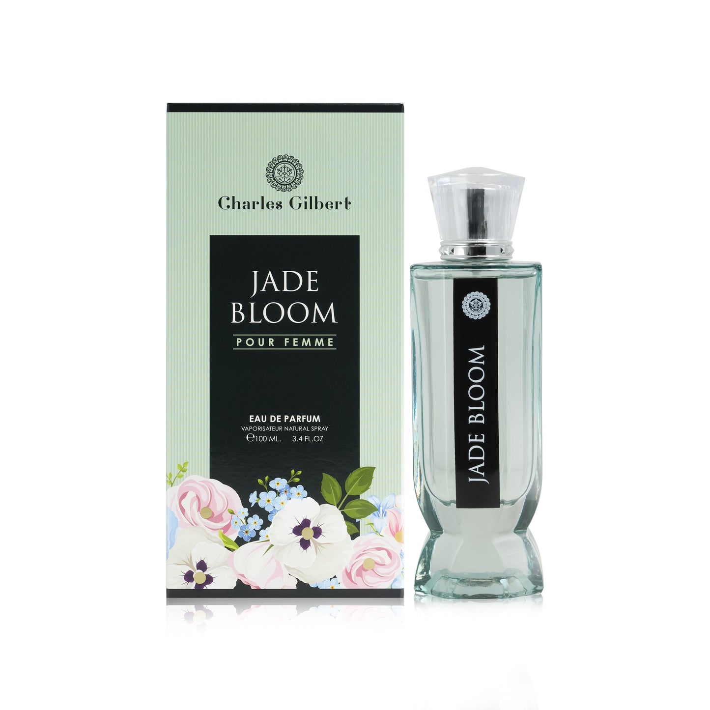 Shop perfumes for her in Oman — Charles Gilbert Jade Bloom Pour Femme EDP 100ml at Al Hajis Perfumes Oman