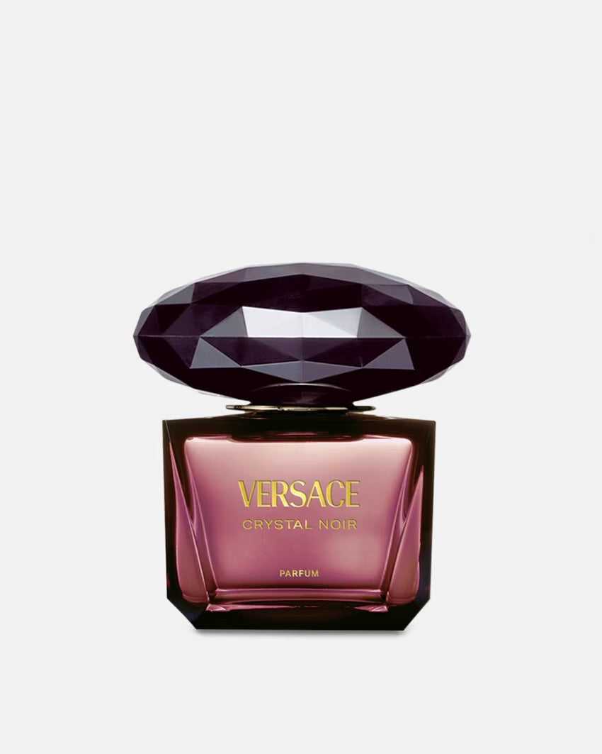Shop perfumes for her in Oman — Versace Crystal Noir Parfum 90ml at Al Hajis Perfumes Oman