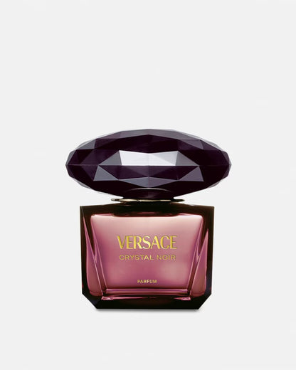 Shop perfumes for her in Oman — Versace Crystal Noir Parfum 90ml at Al Hajis Perfumes Oman