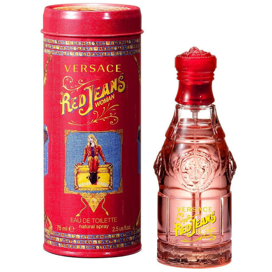Shop perfumes for her in Oman — Versace Red Jeans 75ml at Al Hajis Perfumes Oman