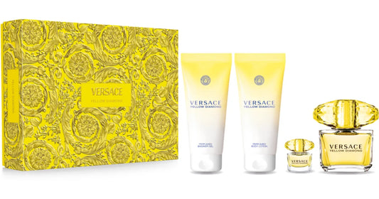 Versace Yellow Diamond Edt 90 Ml 4Pcs Set