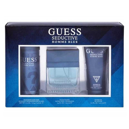 Guess Seductive Homme Blue Edt 100Ml 3Pcs Set