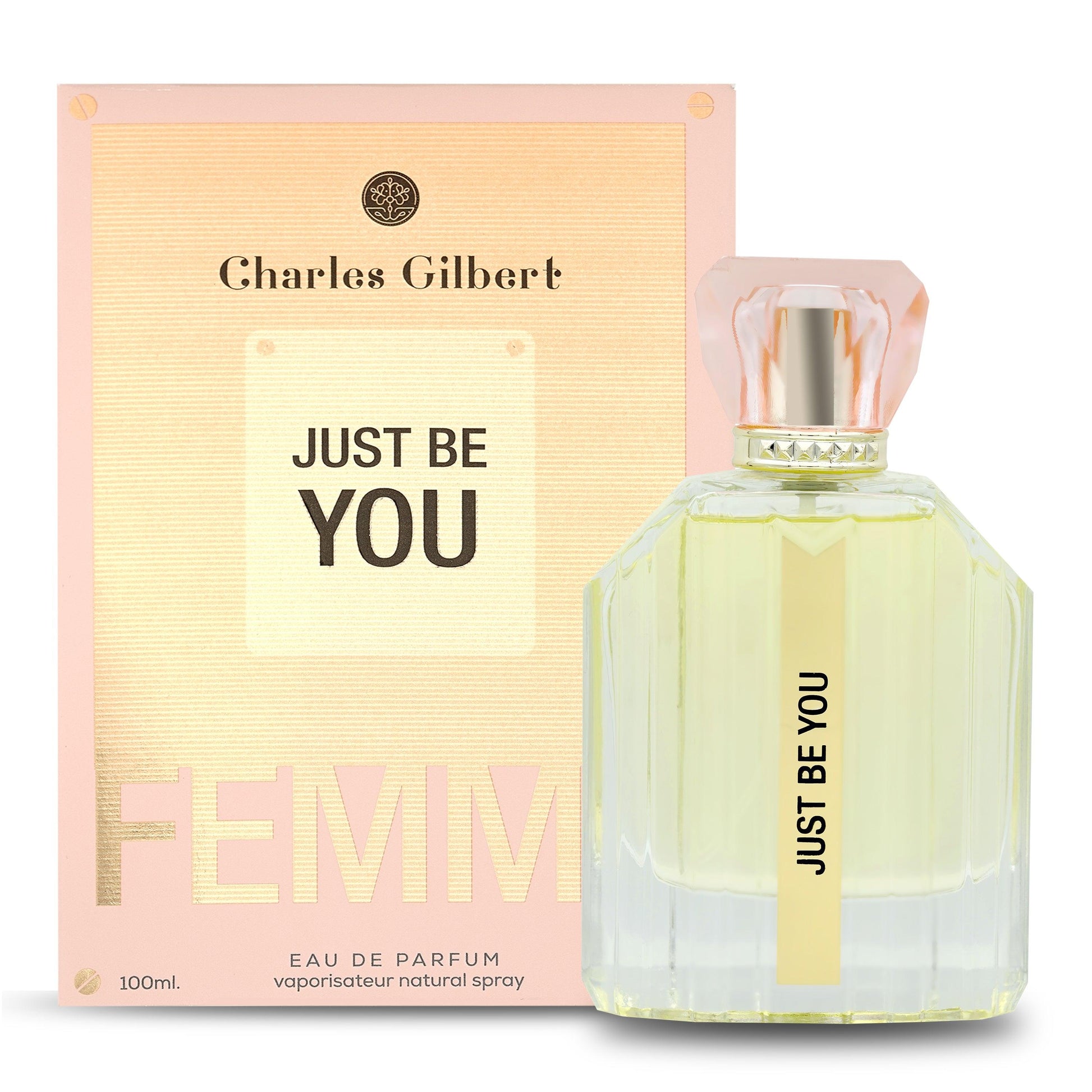 Shop perfumes for her in Oman — Charles Gilbert Just Be You EDP 100ml at Al Hajis Perfumes Oman